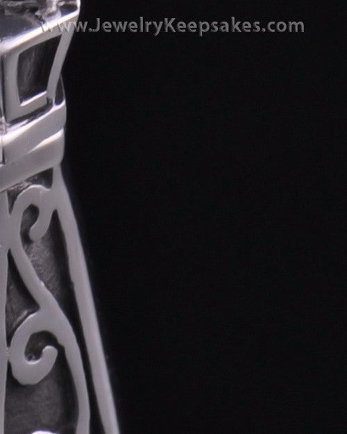 Pet Memorial Pendant Sterling Silver Stacked Paw Keepsake