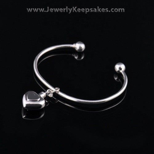 Remembrance Jewelry Bracelet Sterling Silver Two Heart