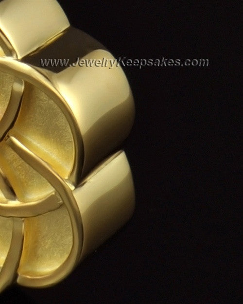 Urn Pendant 14k Gold Celtic Daisy Keepsake