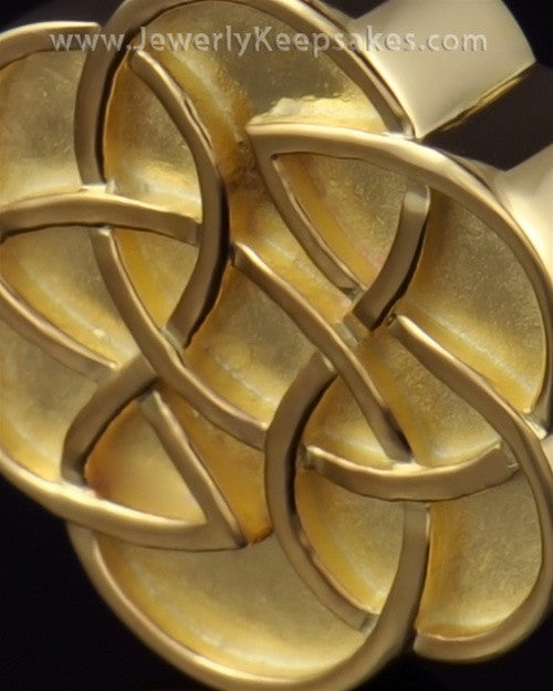 Urn Pendant Gold Plated Celtic Daisy Keepsake