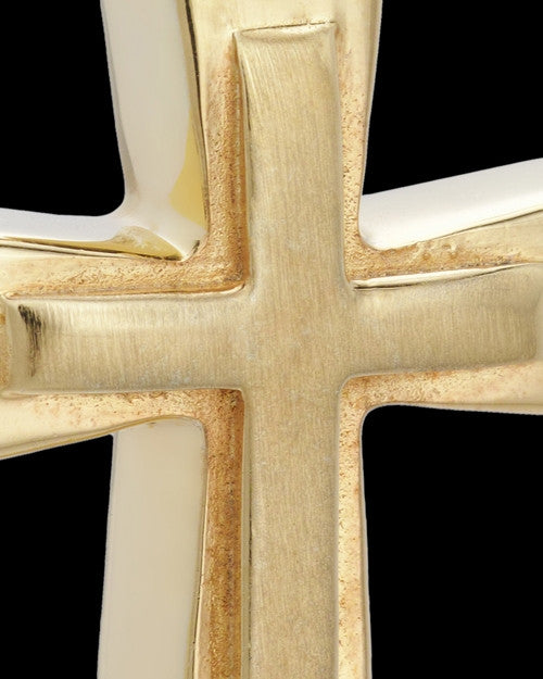 Urn Jewelry Gold Plated Two Cross Keepsake