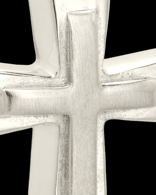 Urn Jewelry 14k White Gold Two Cross Keepsake