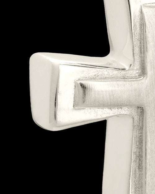 Urn Jewelry 14k White Gold Two Cross Keepsake