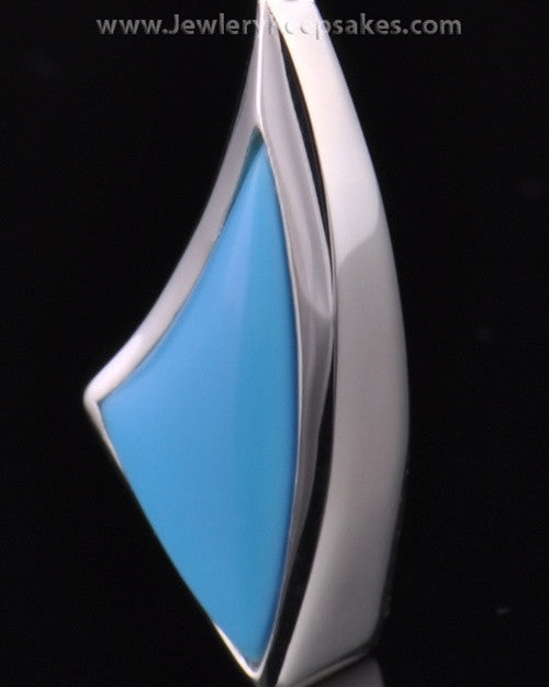 Sterling Silver Turquoise Sail Away Keepsake