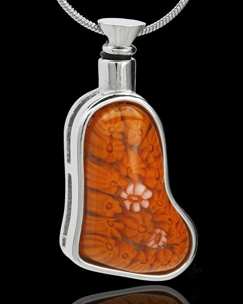 Silver Plated Forever My Love Cremation Urn Pendant