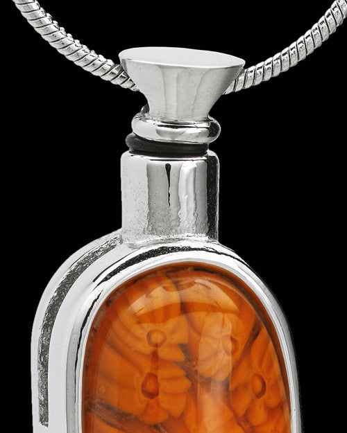 Silver Plated Forever My Love Cremation Urn Pendant