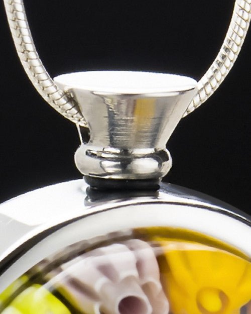 Stainless Steel Circle of Memories Keepsake Pendant