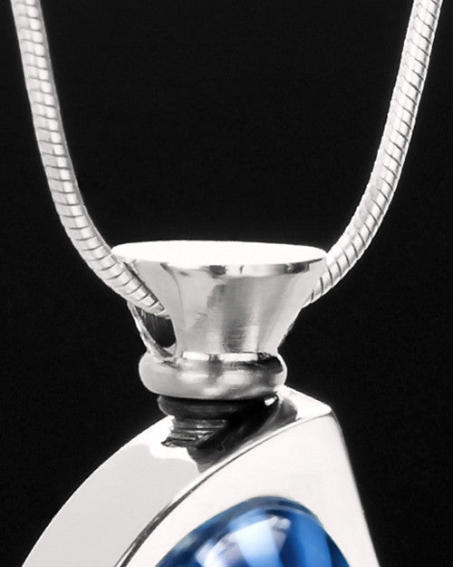 Stainless Steel Frosty Foliage Keepsake Pendant