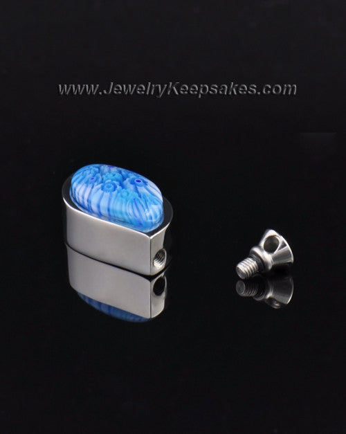 Stainless Steel Frosty Foliage Keepsake Pendant