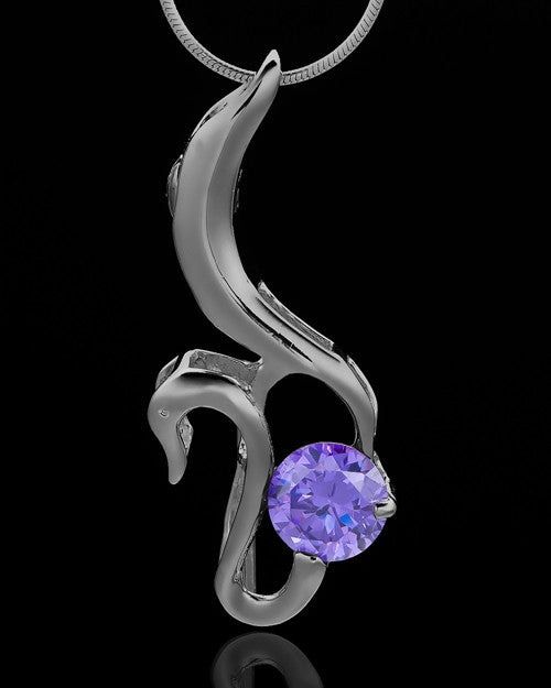 Black Plated Awakening Cremation Urn Pendant
