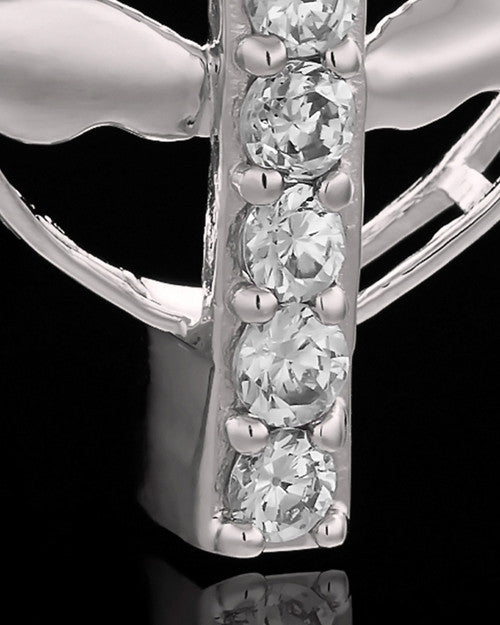 Sterling Silver Free Spirit Cremation Urn Pendant-Clear