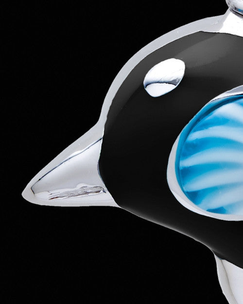 Silver Plated Black Diving Dolphin Cremation Urn Pendant
