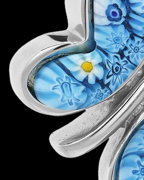 Stainless Steel Fly Away Blue Butterfly Remembrance Charm