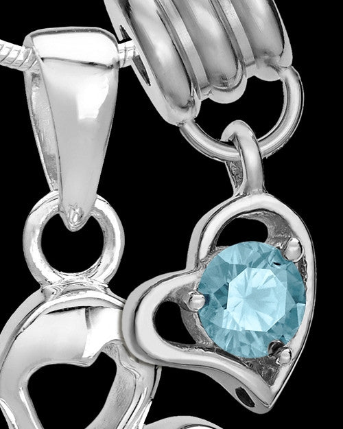Sterling Silver March Heavenly Attendant Cremation Urn Pendant