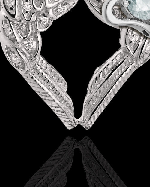 April Winged Memories' Sterling Silver Heart Cremation Pendant