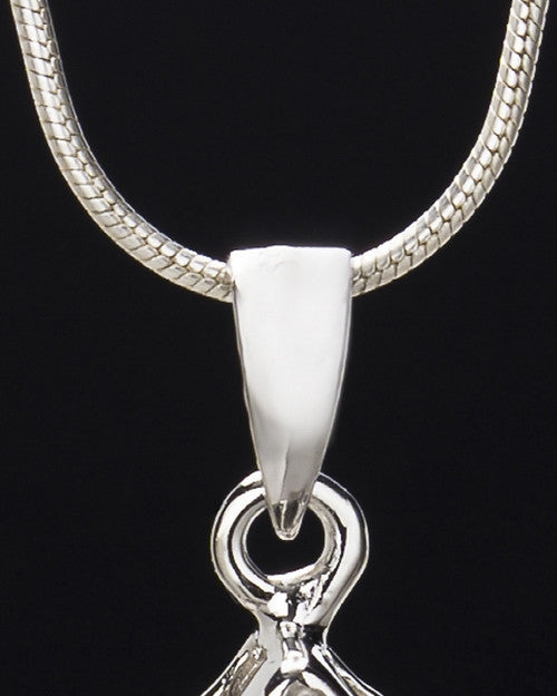 Sterling Silver Devout Cross Cremation Urn Pendant