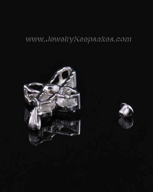 Sterling Silver Devout Cross Cremation Urn Pendant