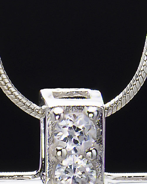 Sterling Silver Saintly Cross Cremation Urn Pendant