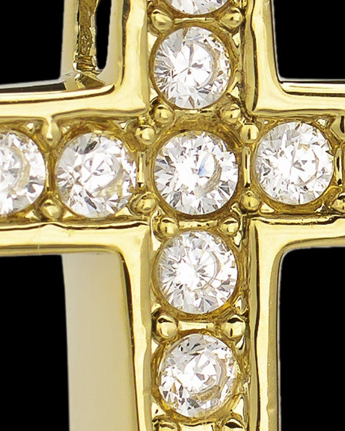 Gold Plated Saintly Cross Cremation Urn Pendant