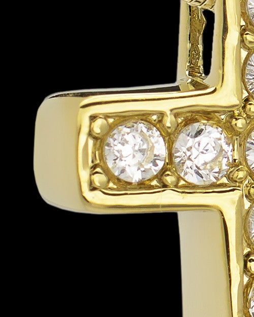Gold Plated Saintly Cross Cremation Urn Pendant