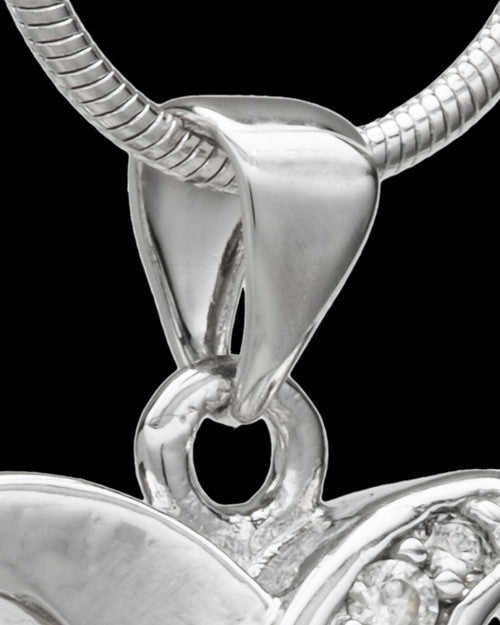 Sterling Silver For All Time Hearts Cremation Urn Pendant