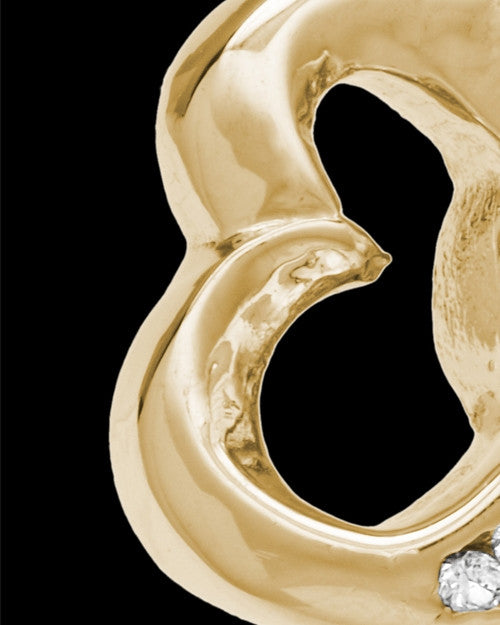 Gold Plated For All Time Hearts Cremation Urn Pendant