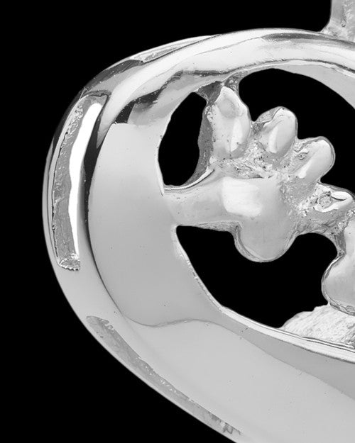 Silver Plated Lighthearted Pet Cremation Urn Pendant