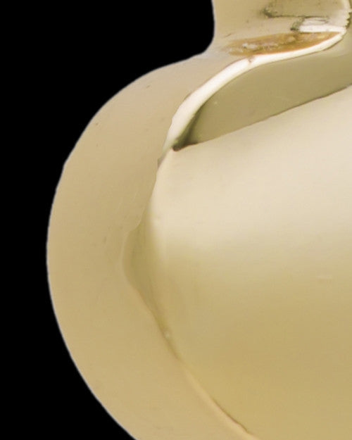 Small Natural Heart Cremation Urn Pendant Gold Plated