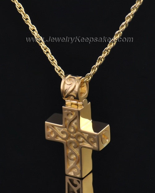 Gold Plated Unity Cross Pendant