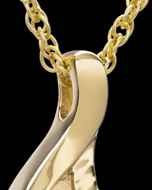 Gold Plated Music to My Heart Cremation Necklace