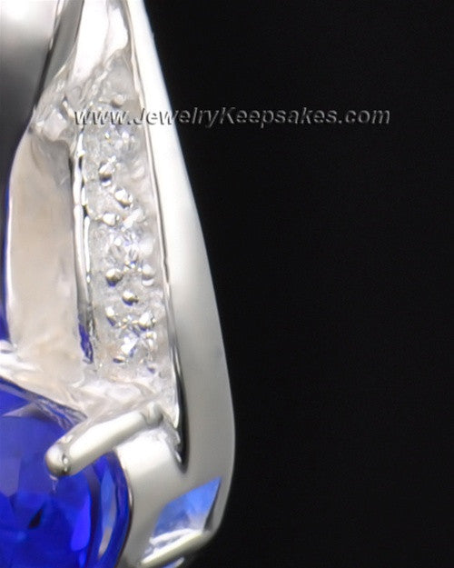 Sterling Silver Midnight Blue Cremation Necklace