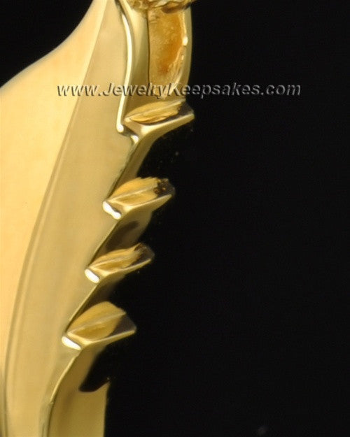 Gold Plated Flutter of Memories Cremation Necklace