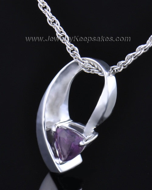 Sterling Silver Lovely Lavender Cremation Necklace