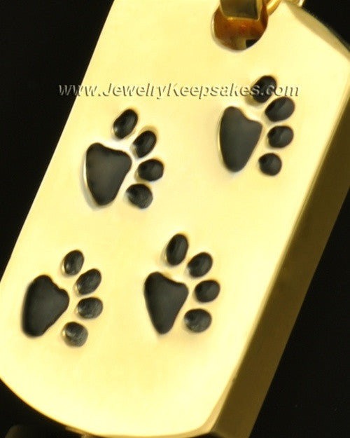 14K Gold Taking a Stroll Pet Urn Keepsake