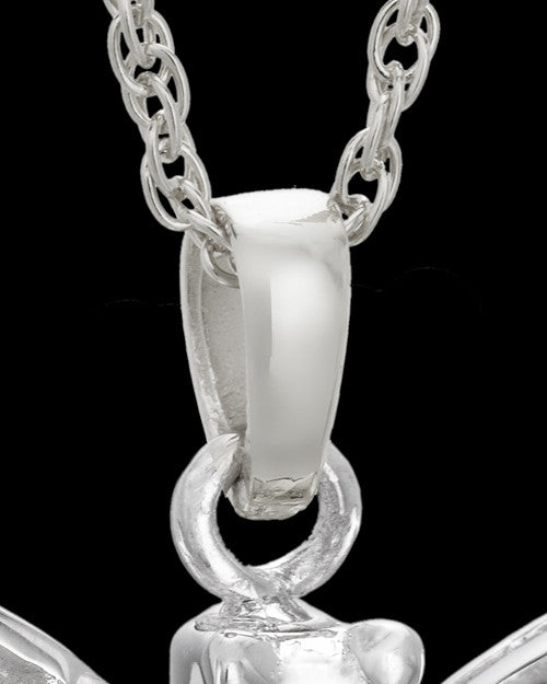 Sterling Silver Jeweled Dragonfly Urn Keepsake