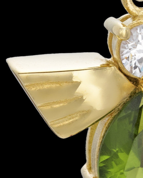 Gold Plated Green Lovely Messenger Urn Keepsake