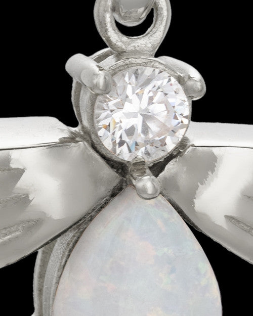 Sterling Silver Opal Lovely Messenger Urn Keepsake