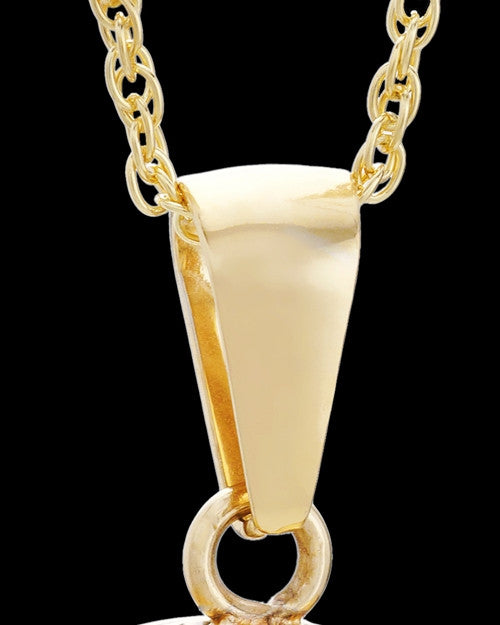 Gold Plated over Stainless Military Medallion-Navy Urn Pendant