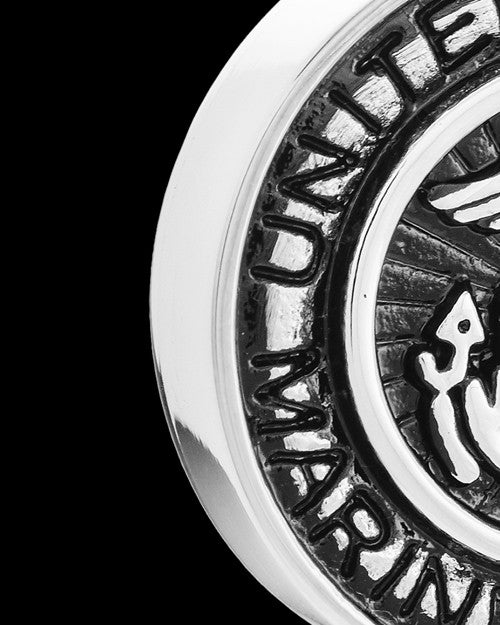 Stainless Military Medallion-Marines Urn Pendant
