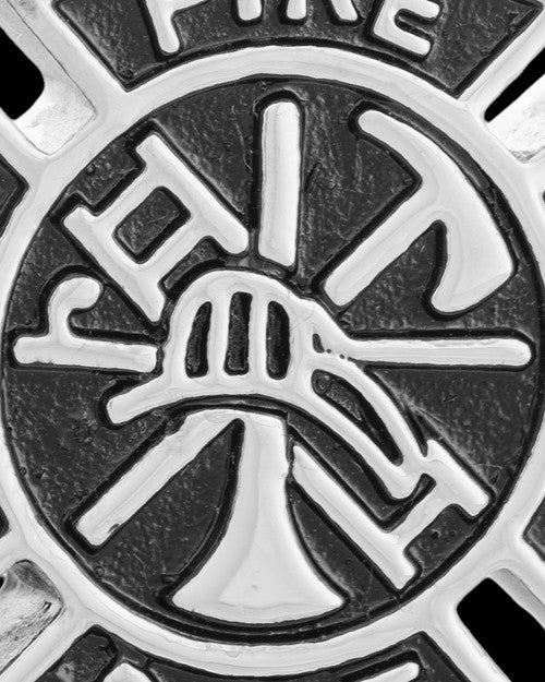 Stainless Fire Department Medallion Urn Pendant