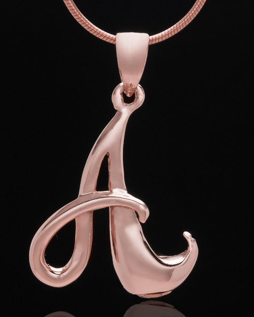 Rose Gold Plated "A" Keepsake Jewelry