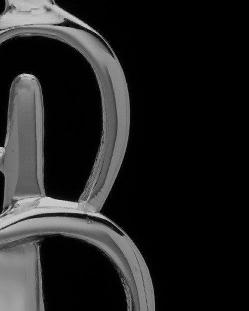 Black Plated "B" Keepsake Jewelry