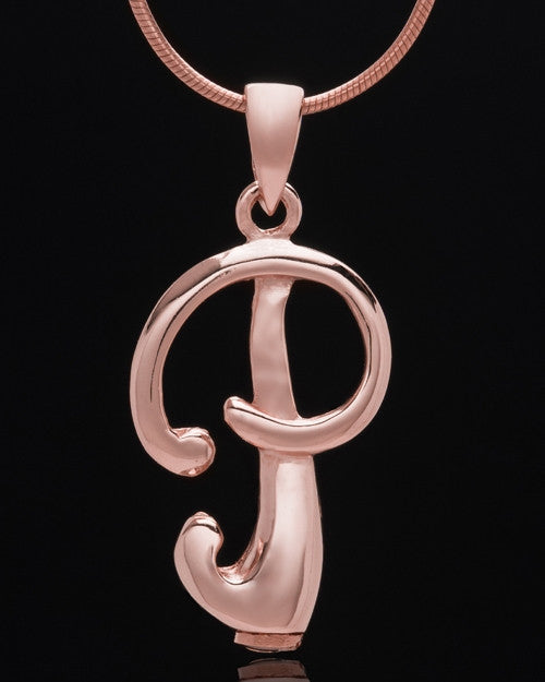 Rose Gold Plated "P" Keepsake Jewelry