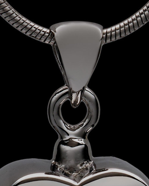 Black Plated Gentle Heart Urn Pendant