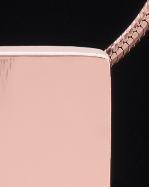 Rose Gold Plated Natural Rectangle Keepsake Jewelry
