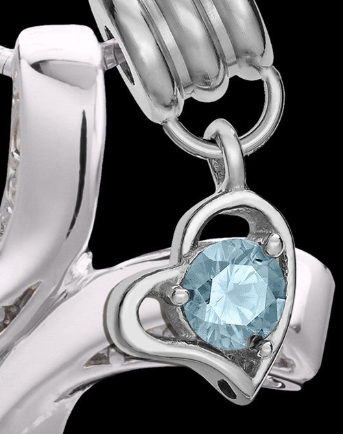 Sterling Silver March Fluid Cross Keepsake Jewelry