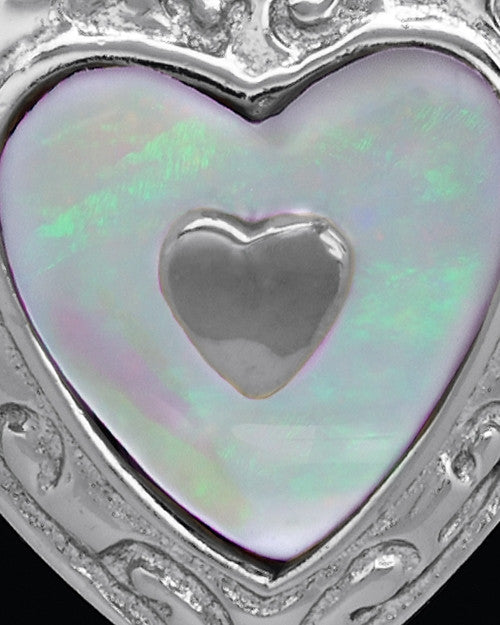 Sterling Silver Shimmer Heart Keepsake Jewelry