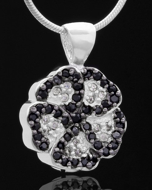 Silver Plated Night Pansy Keepsake Jewelry