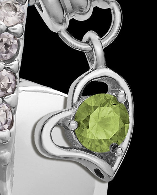 Sterling Silver August Weeping Heart Keepsake Jewelry