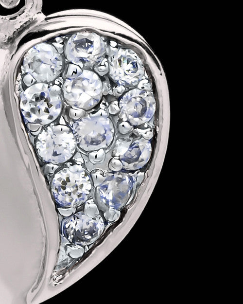 Sterling Silver Jeweled Heart Keepsake Jewelry